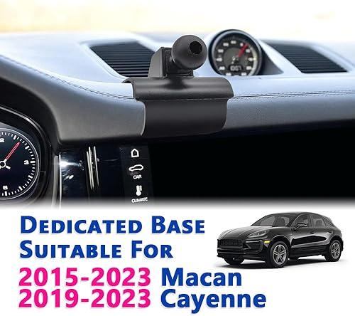 Miniatura 2 de Soporte de teléfono de coche para Porsche Macan 2015-2023 y Cayenne 2019-2023 [compatible con funda gruesa] Soporte de teléfono móvil, soporte de