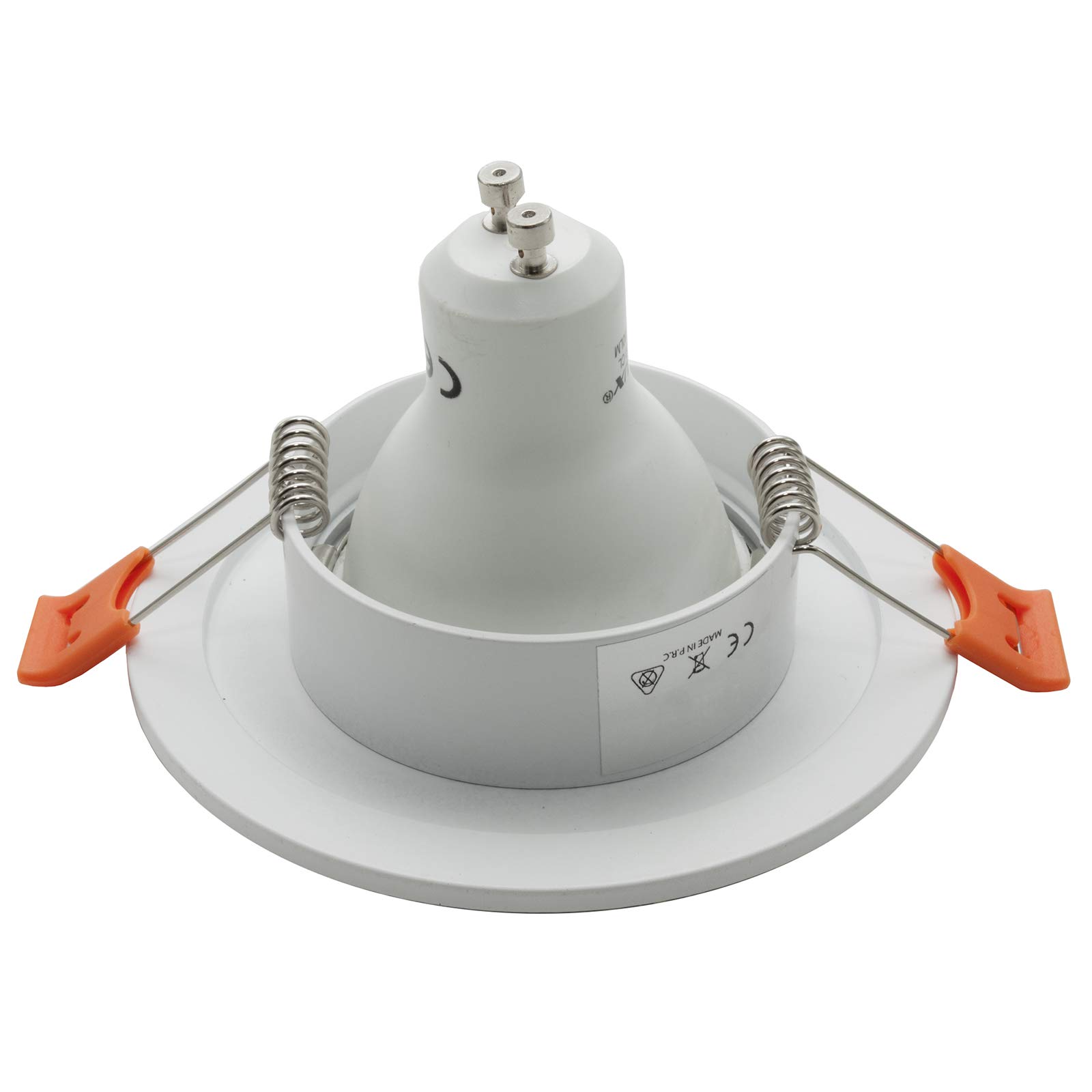 Planetitaly Faretto quadrato 12V incasso 65mm lampada LED 6W GU5.3 RGB RGBW luce soffitto bar centro estetico cromoterapia con alimentatore ((Colore Silver, Luce RGBW+6000K