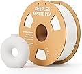 DEEPLEE PLA Filament Matte White 1kg Matte PLA Filament 1.75mm with Accuracy +/- 0.03mm 1 Spool for FDM 3D Printers