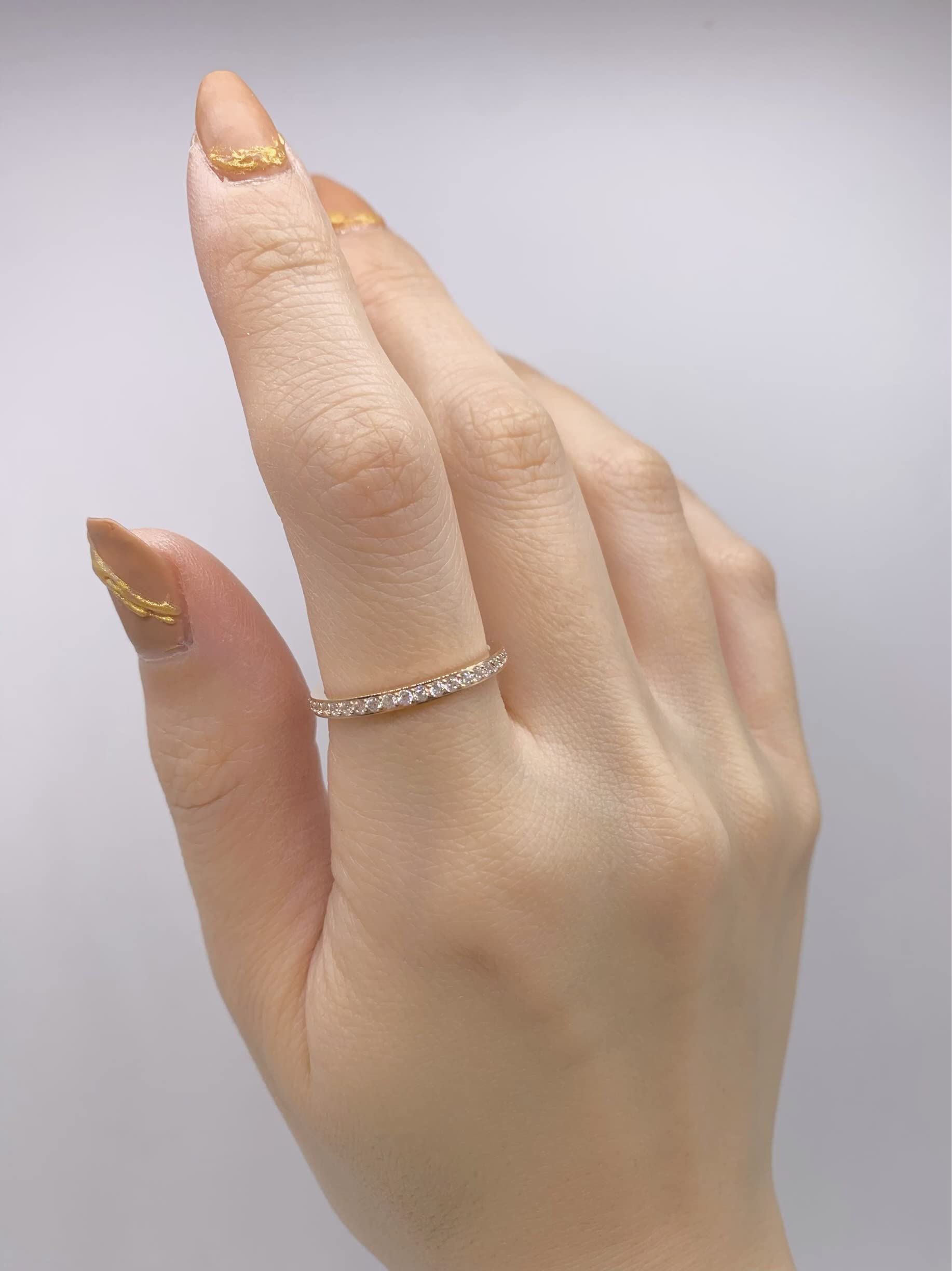 Qudo Ring rosegold Vorsteckring Eternity Memoryring Edelstahl