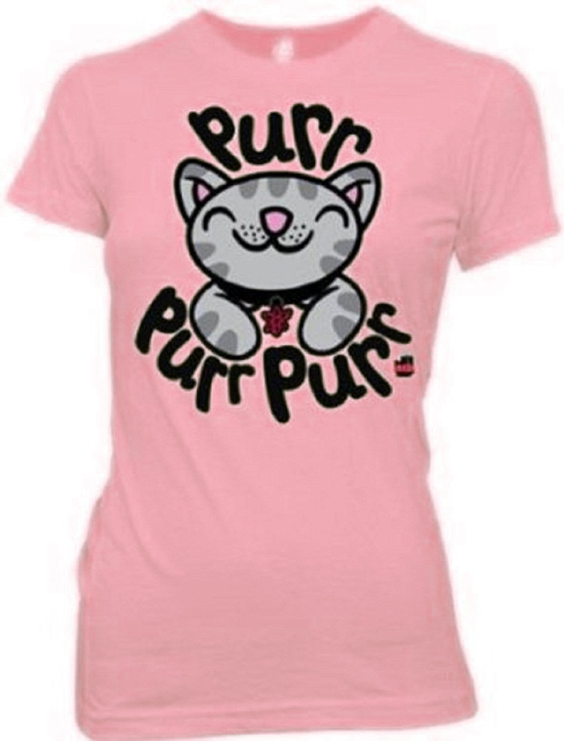 Big Bang Theory Soft Kitty Junior Purr Purr T-Shirt Tee (Small, Light Pink)