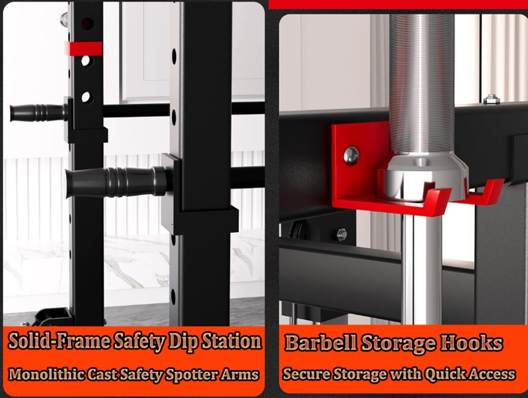 Generic Generic Multi-Function Power Cage – 661LB Capacity with LAT Pulldown & Adjustable Bars - Image 5