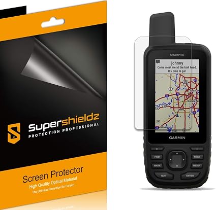 6 pack supershieldz designed for garmin gpsmap 66i 66s 66st 66sr screen protector high definition clear shield pet