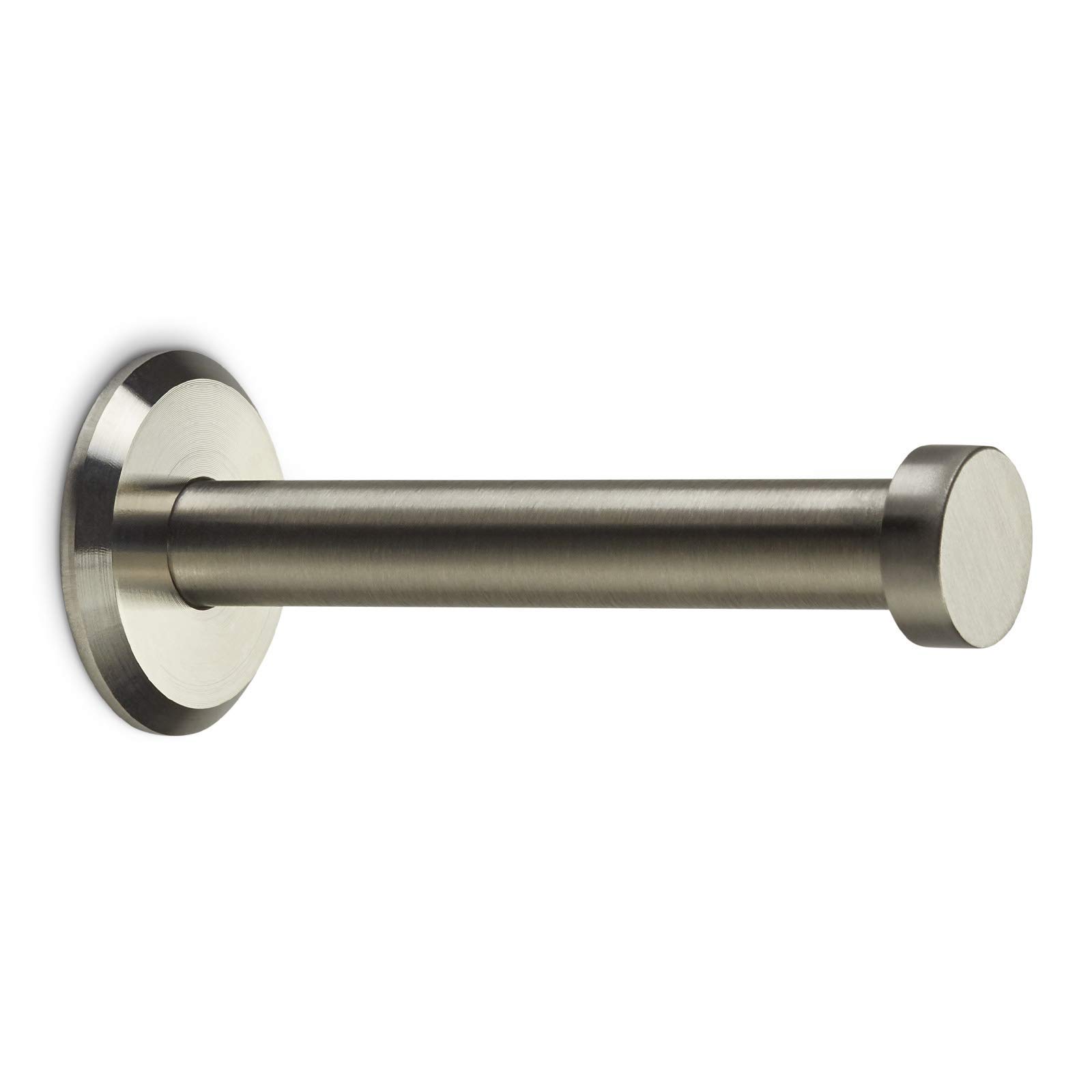 SOTECH 5 Stück Edelstahl Kleiderhaken MEDEA (Ø 10/15 mm, Länge 70 mm) Wandhaken gebürstet, verdeckte Befestigung, inkl. Schrauben und Dübel