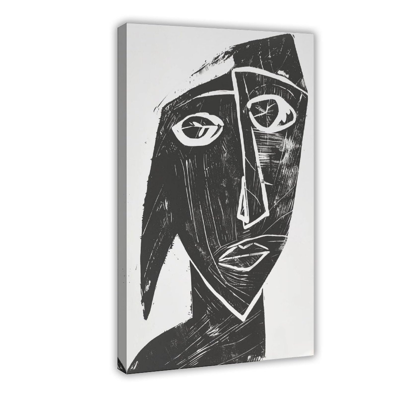 Bareronor Abstract Cubist Poster Canvas Poster Wall Art Decor Print Picture Paintings for Living Room Bedroom Decoration 24" L X 36" W