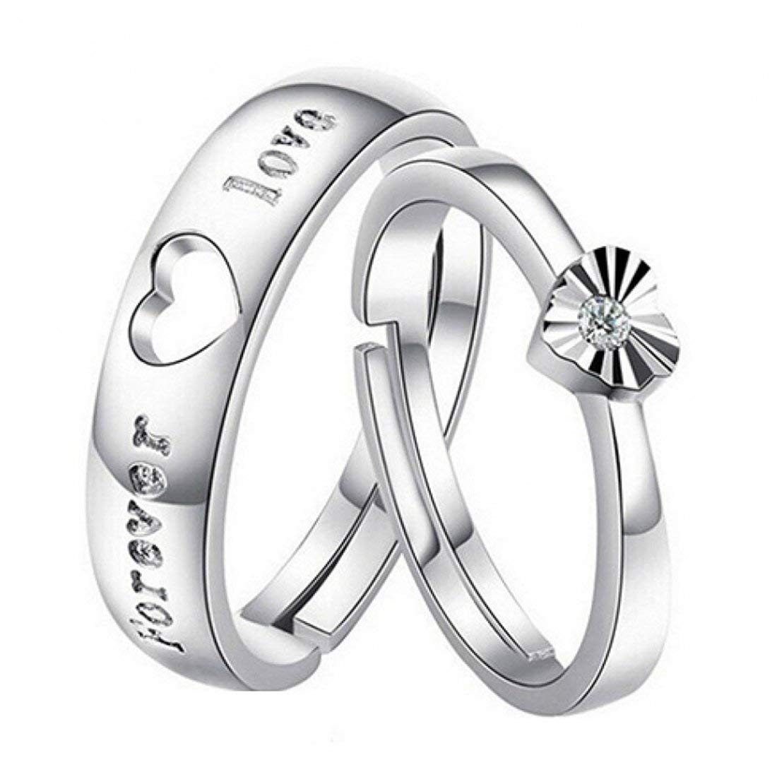 I Jewels Unisex-Adult Platinum Plated Cz Adjustable Couple Finger Rings For Love (Fl181Co) (B08SW48SRF) Amazon Price History, Amazon Price Tracker