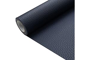 Navy Blue Faux Leather - 11.8x53.14 Inch Faux Leather Fabric