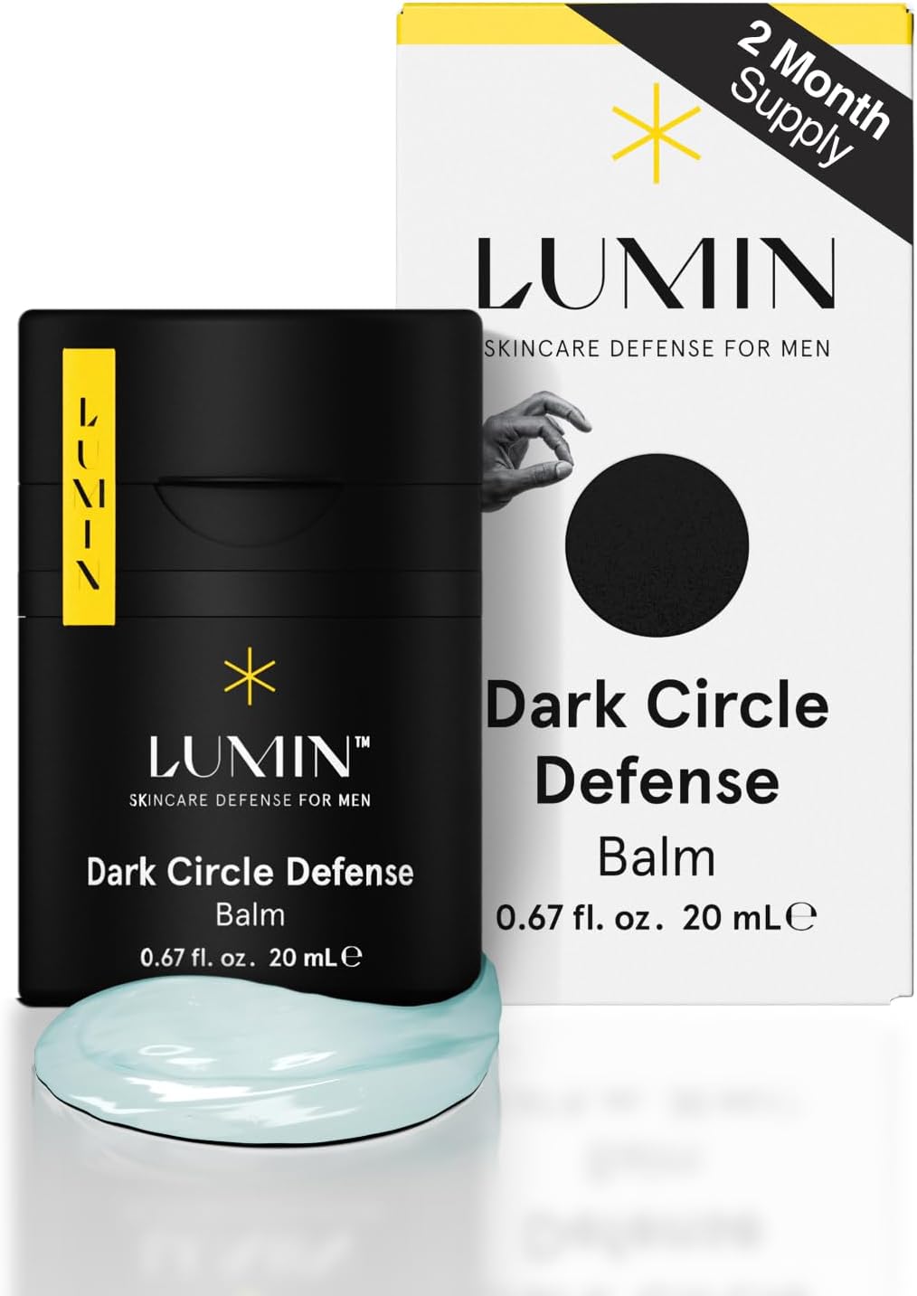 Lumin Oogserum ter bescherming tegen donkere kringen rond de ogen, huidverzorging voor mannen, fijne lijntjes, rimpels, wallen met cafeïne, niacinamide en citroenextract, 30 ml