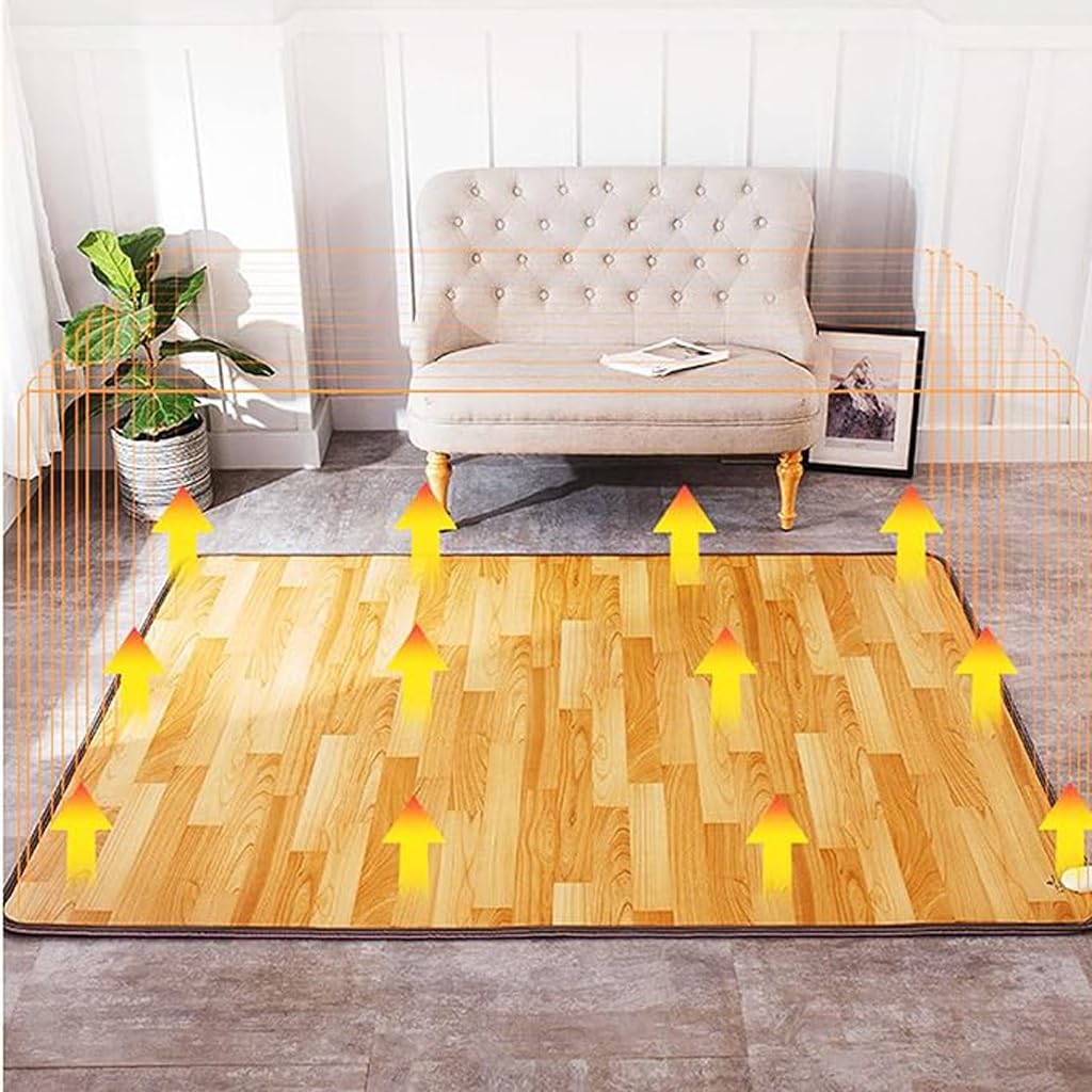 Graphene Elettrico Riscaldato MatFast Impermeabile Cristallo di Carbonio Riscaldamento PadArea Tappeto per Camera da Letto e Soggiorno 50x150cmCozy Gray Comfort