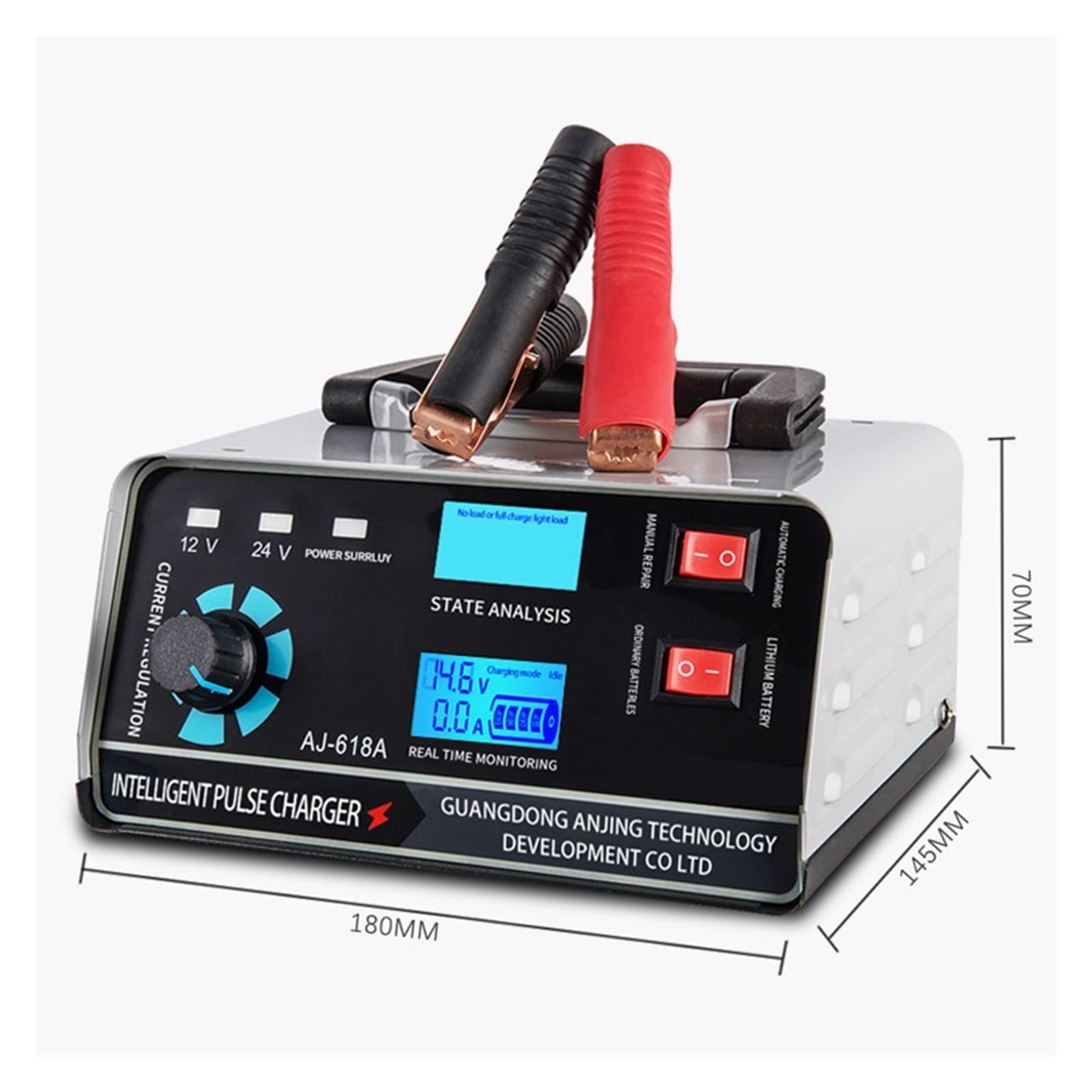 Ładowarka samochodowa Ładowarka samochodowa o dużej mocy 400 W szybkie ładowanie inteligentna naprawa impulsów do samochodu 12 V-24 V motocykl SUV ciężarówka uniwersalna
