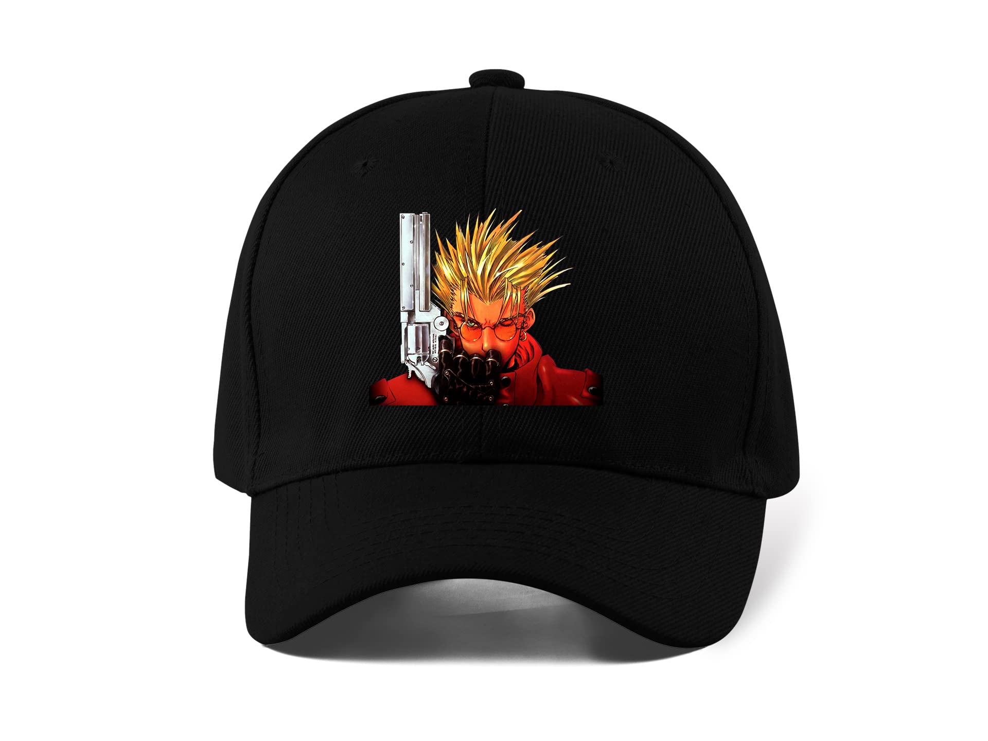 IUBBKI VASH Stampede Trigun Anime Unisex DTF Printed Baseball Cap Dad Hat Black