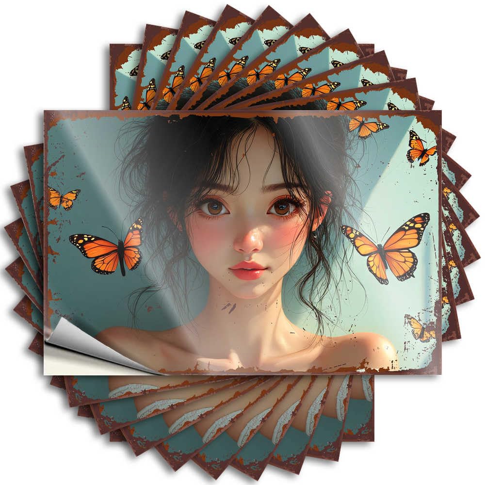 Vintage Gamers Sticker - Butterfly Dreams: A Whimsical Journey of Color and Imagination Water Waterproof Vinyl Sticker(8X12CM)
