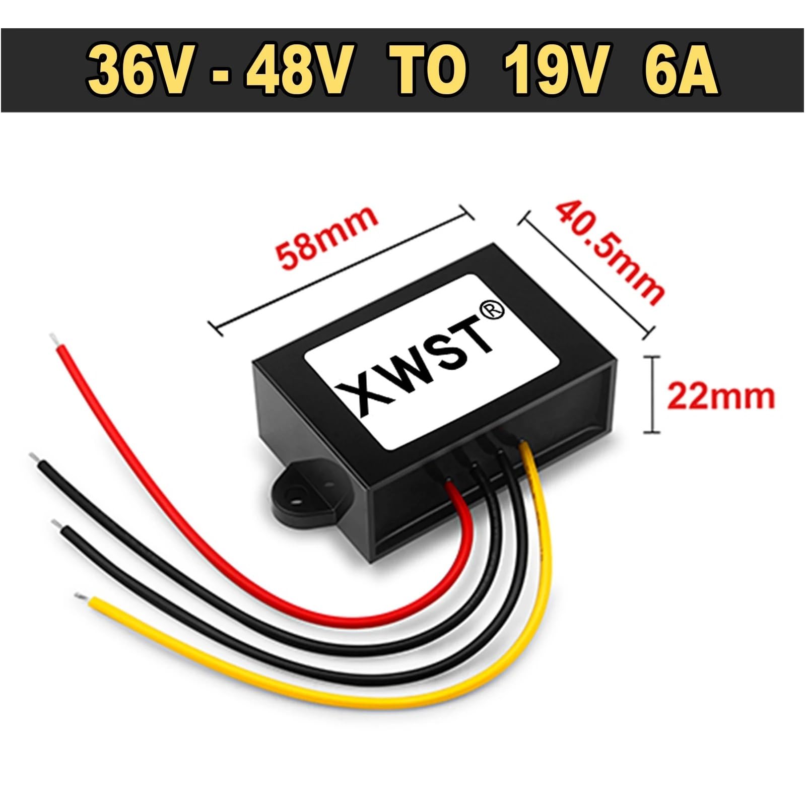 DC 30-60V 36V 48V 19V 2A 3A 4A 4A DC DC 3 A 4A Przetwornica napięcia Wodoodporny zasilacz solarny falownik (6A ABS plastik L)