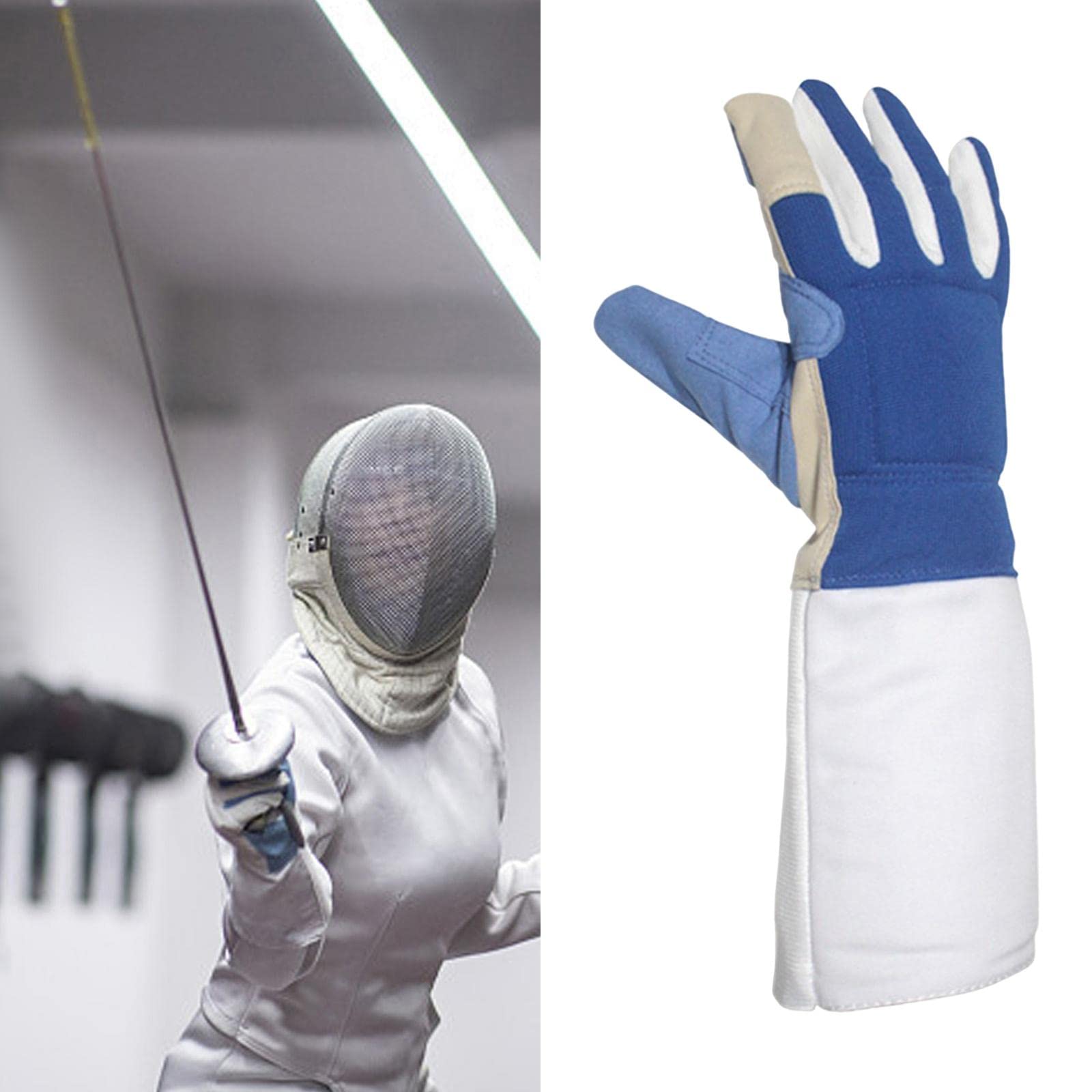 Oshhni Gants d'Escrime Antidérapants Lavables Équipement d'Entraînement pour Adultes, Enfants