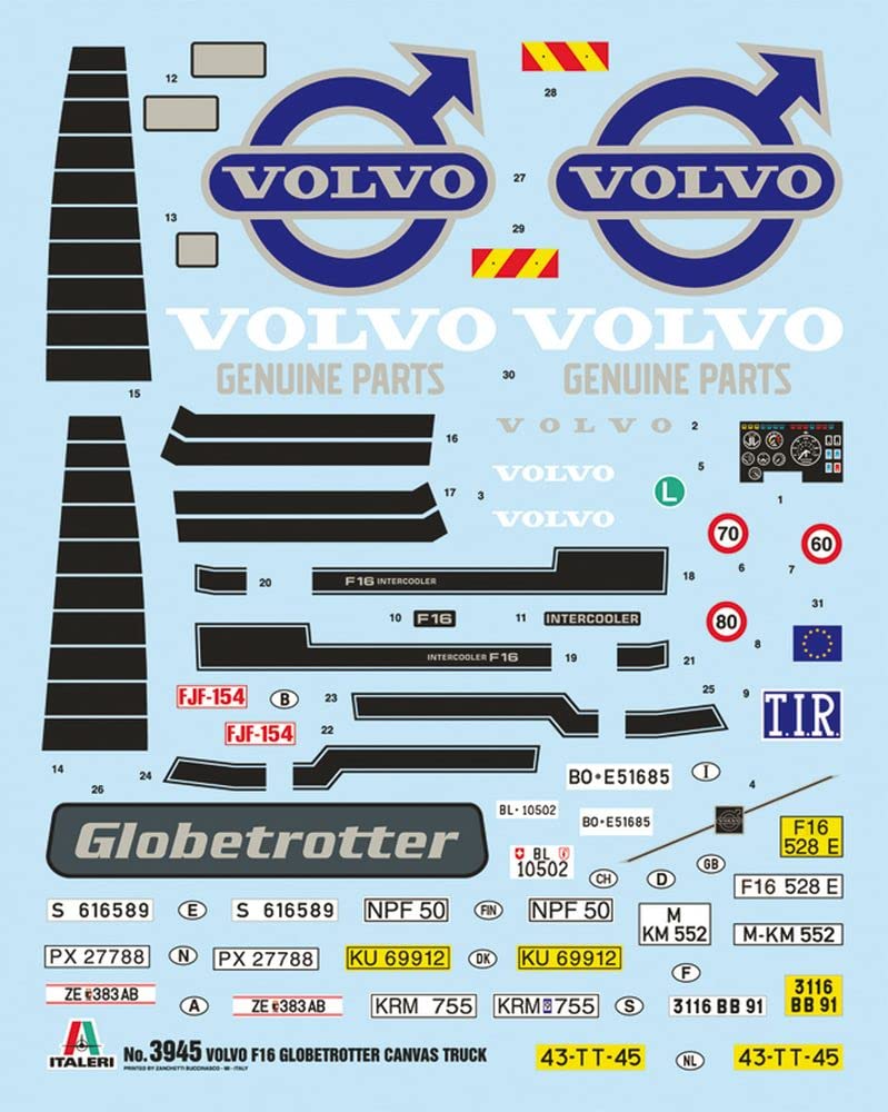 Italeri 3945S Bâche pour Volvo F16 avec Pont élévateur, modélisme, kit de Construction sur Pied, Bricolage, Loisirs, Collage, kit de Construction en Plastique