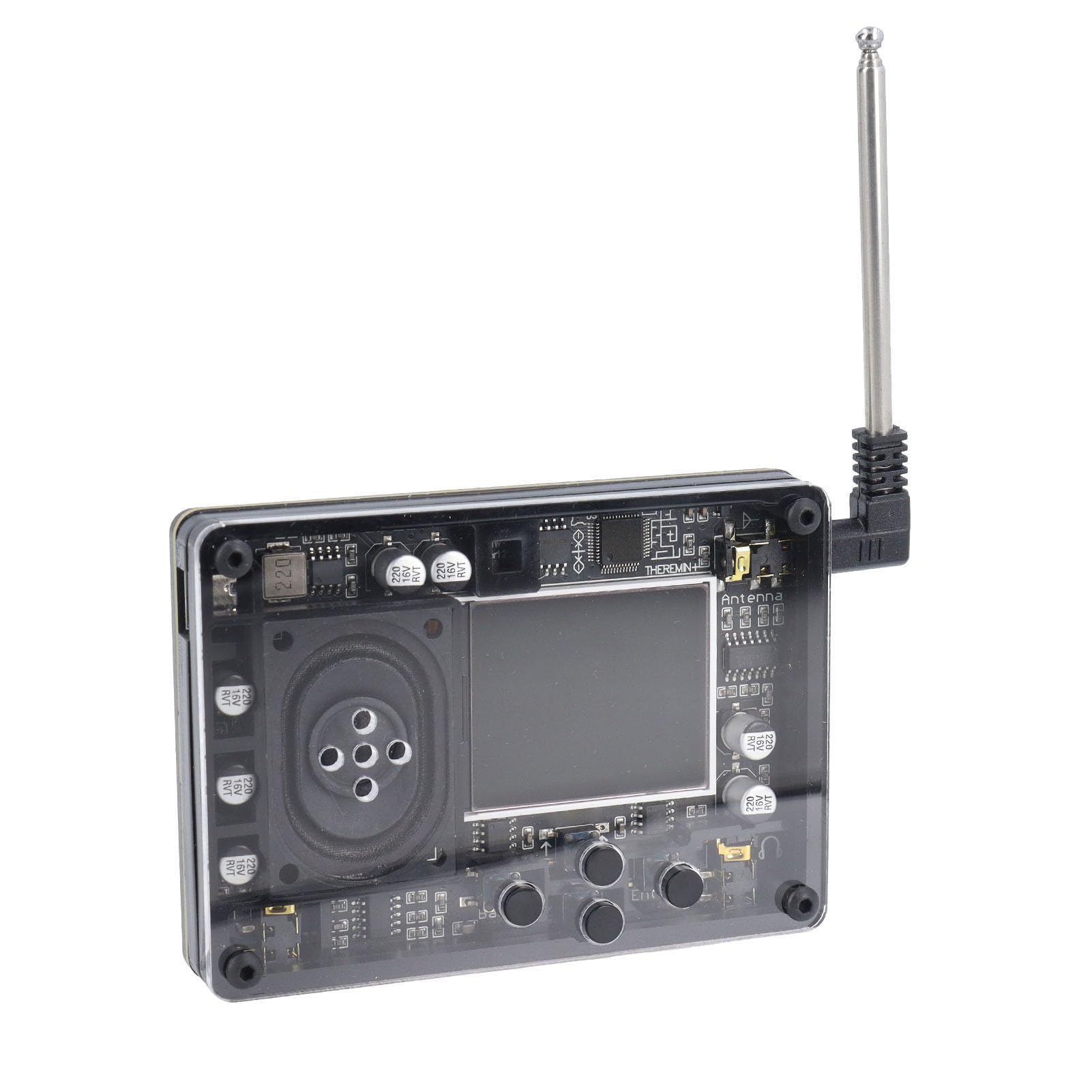 Mini Theremin Muzyczny Elektroniczny Instrument Kreatywny z Wyświetlaczem, z Regulowanymi Ustawieniami Strojenia, obsługą 20 Typów Instrumentów i 70 Tonów