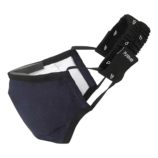 PureMe Cotton Reusable N95 Mask (Without Valve, Pack of 1 Mask & 2 Filters) for Unisex