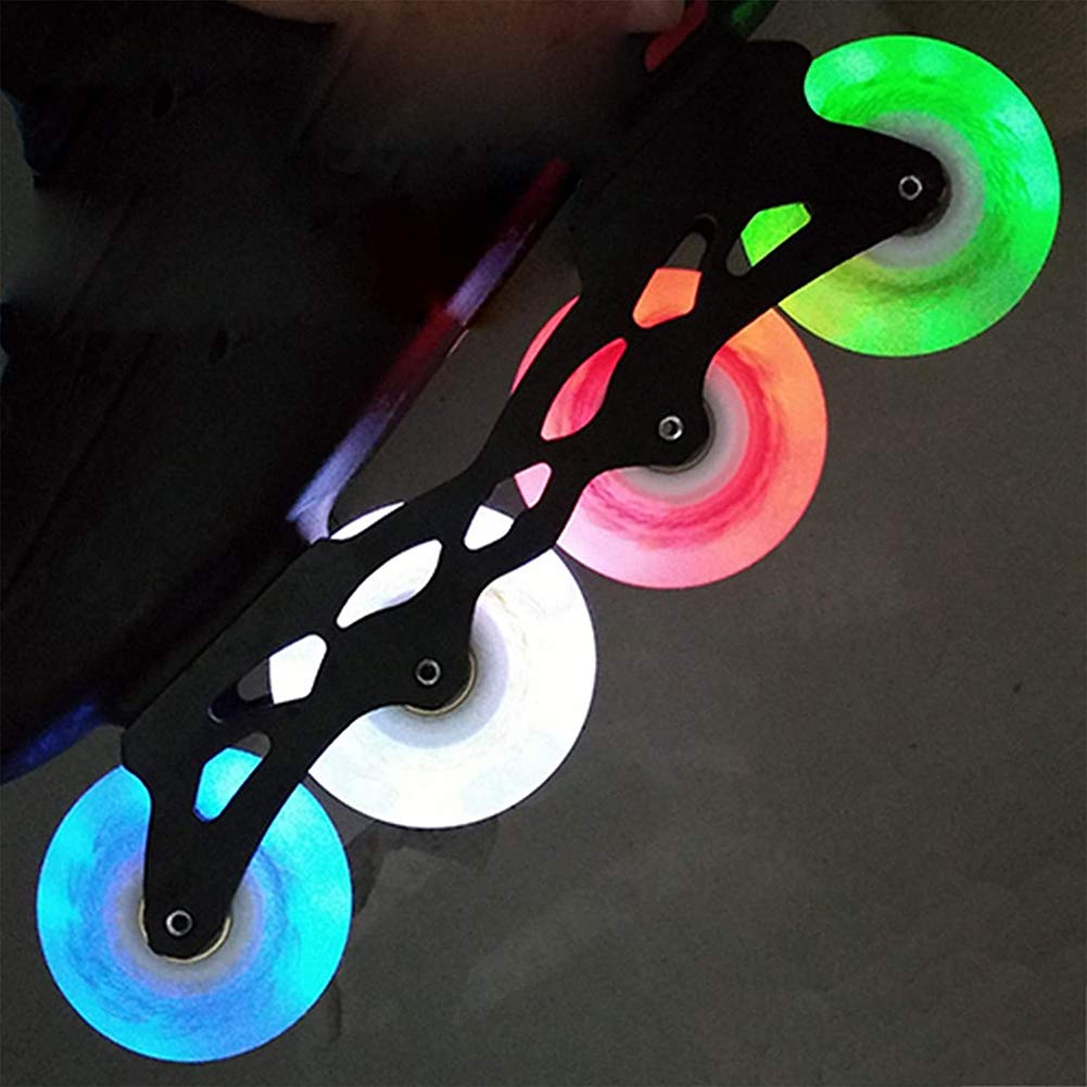 Paquete de 8 Ruedas de Patinaje en Línea de 72 mm 76 mm 80 mm Ruedas de Repuesto para Patines con Luces LED Ruedas Flash Ruedas Patines Línea