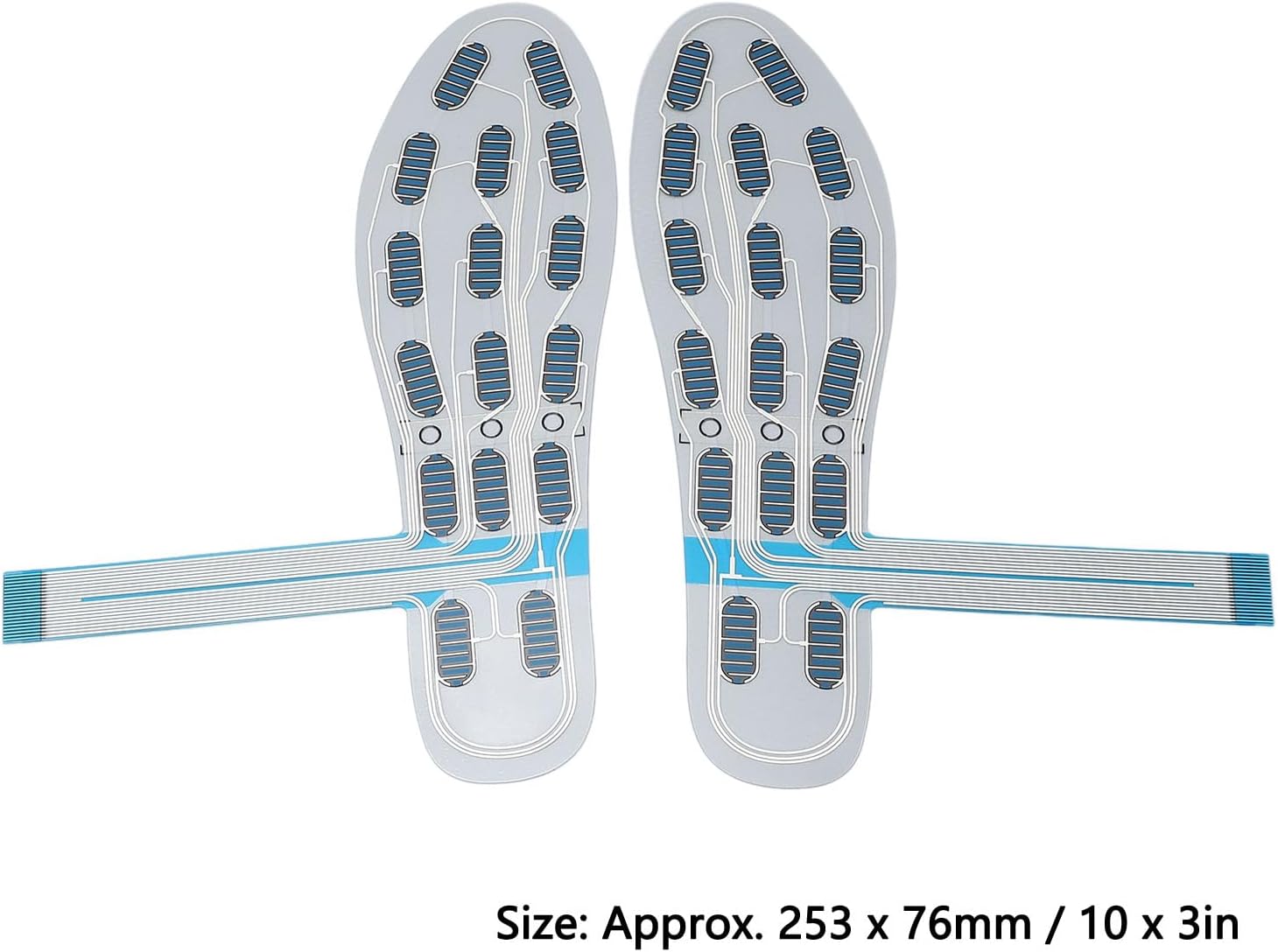 1 Pair Thin Film Foot Pressure Sensor, Accuracy 16 Sensing 0.5-10kg Smart Insole Sensor for Step Counting Stride Length Analysis Gait Motion Monitoring