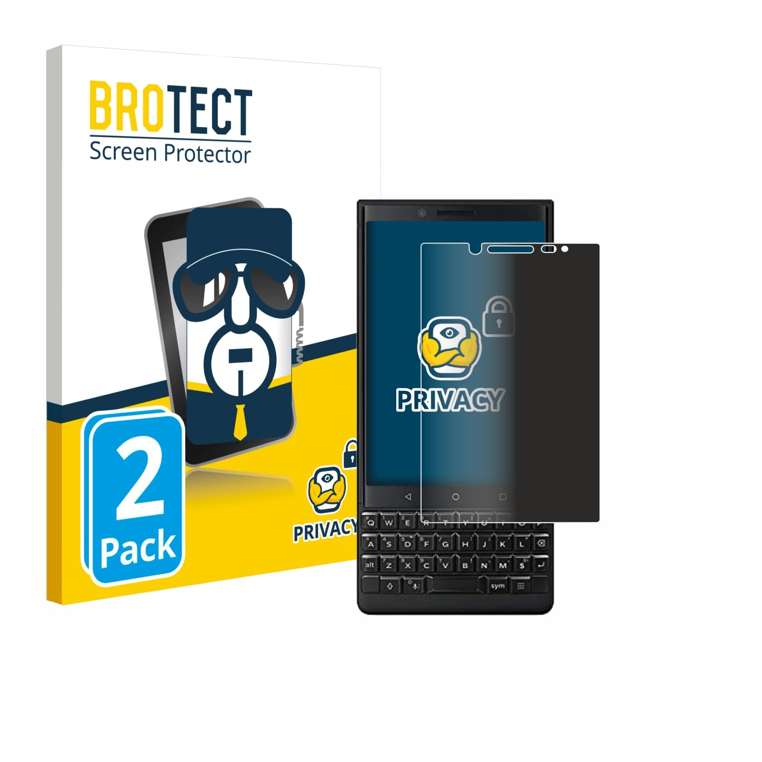 brotect Pellicola Protettiva Vetro per BlackBerry Key2 LE Protezione Schermo [Durezza Estrema 9H, Chiaro