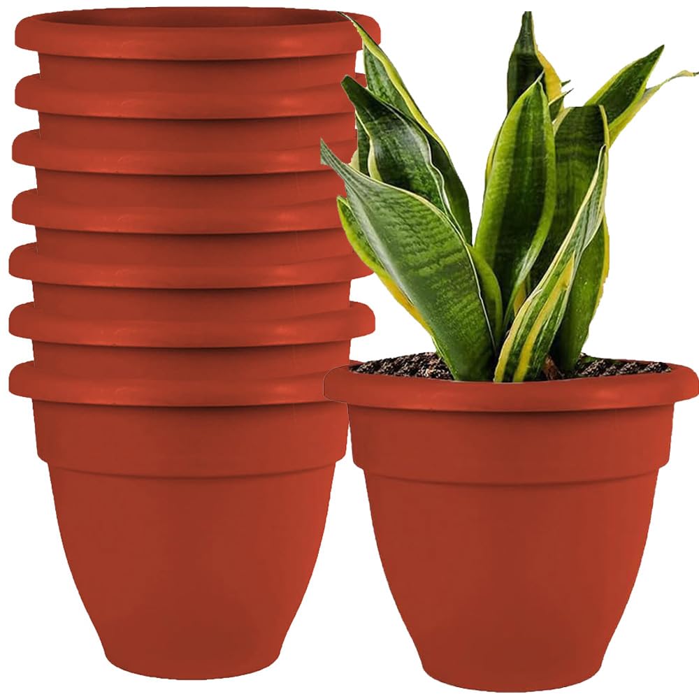 IMAGINEA 18 Inch pots for Plants, Tree, and Flower Pots Big Size Gamla Use for Outdoor and Indoor Room Large Planters Plastic Pots (Pack of 8) (B0CZT5MNFV) Amazon Price History, Amazon Price Tracker
