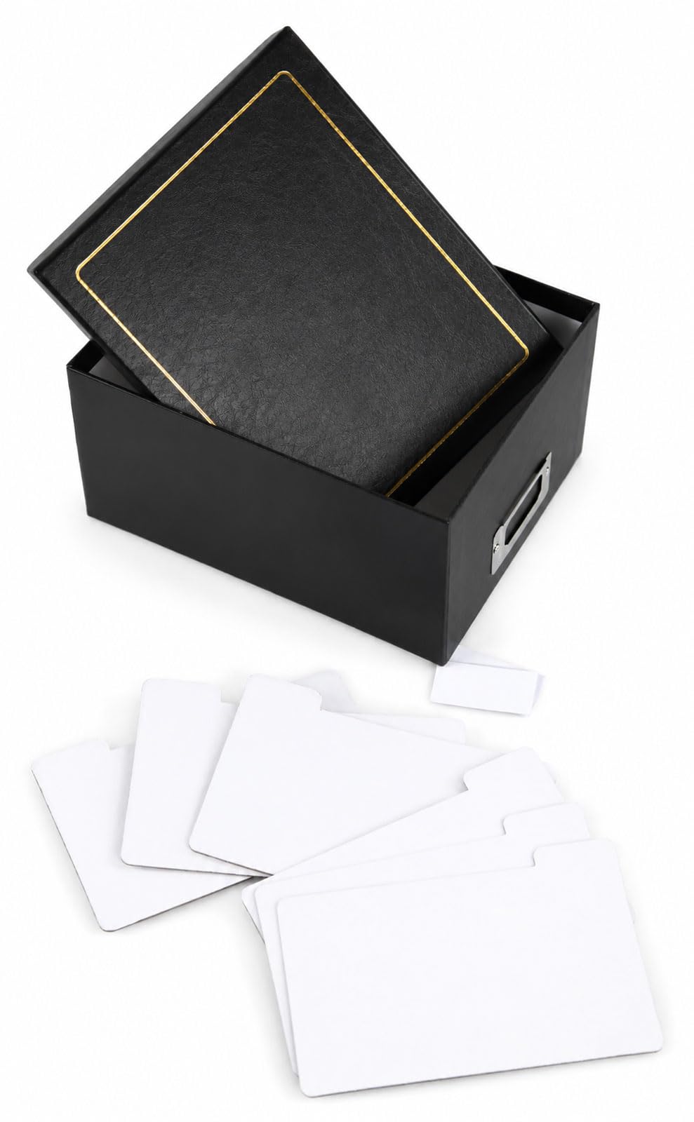IDEAL TREND Tradition Photo Box für 700 Fotos in 10x15 cm – Fotobox mit edler Prägung: Farbe: Schwarz