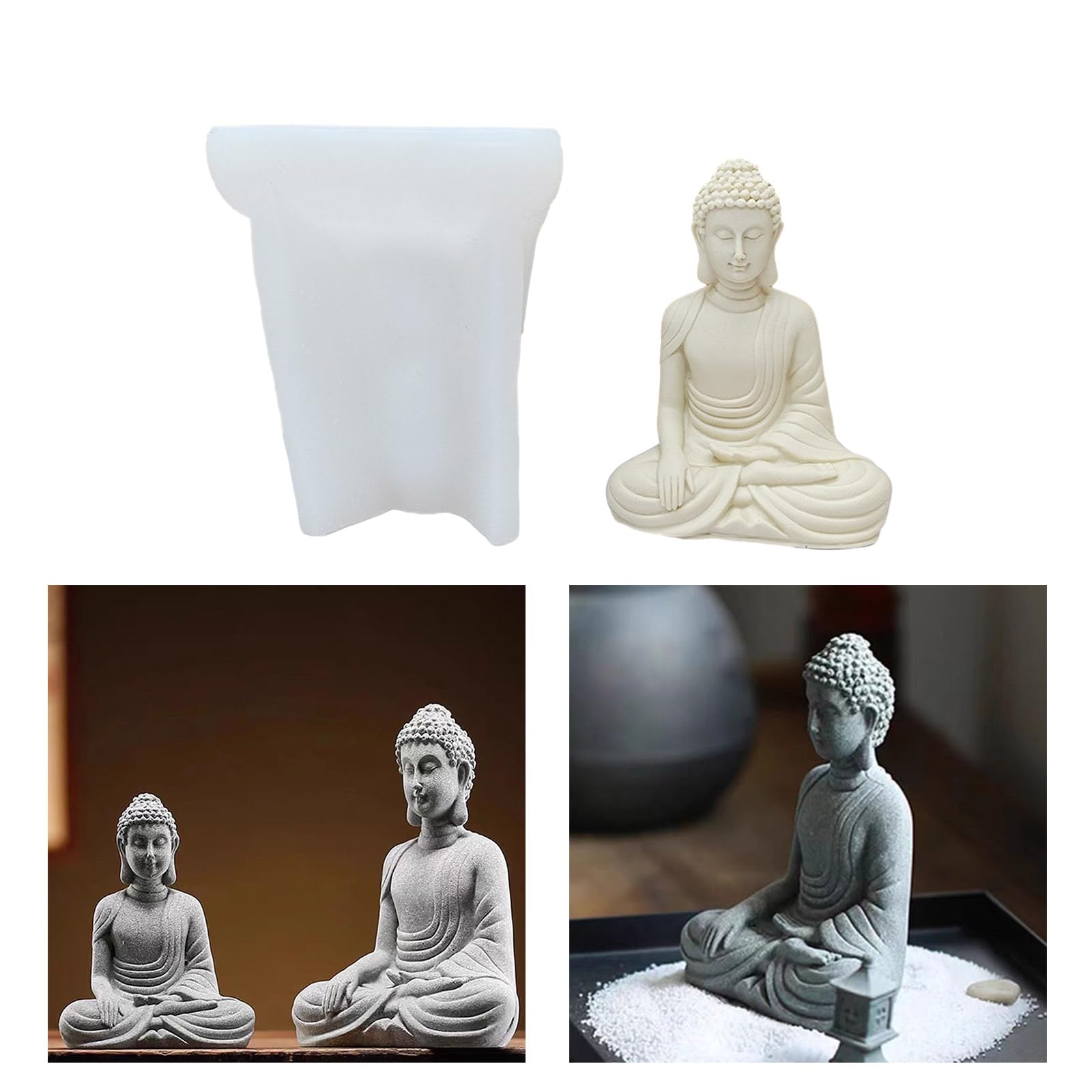 Stampi a forma di figura Stampo artigianale Forniture per sapone a mano in silicone a forma di Buddha per fare a mano Buddha
