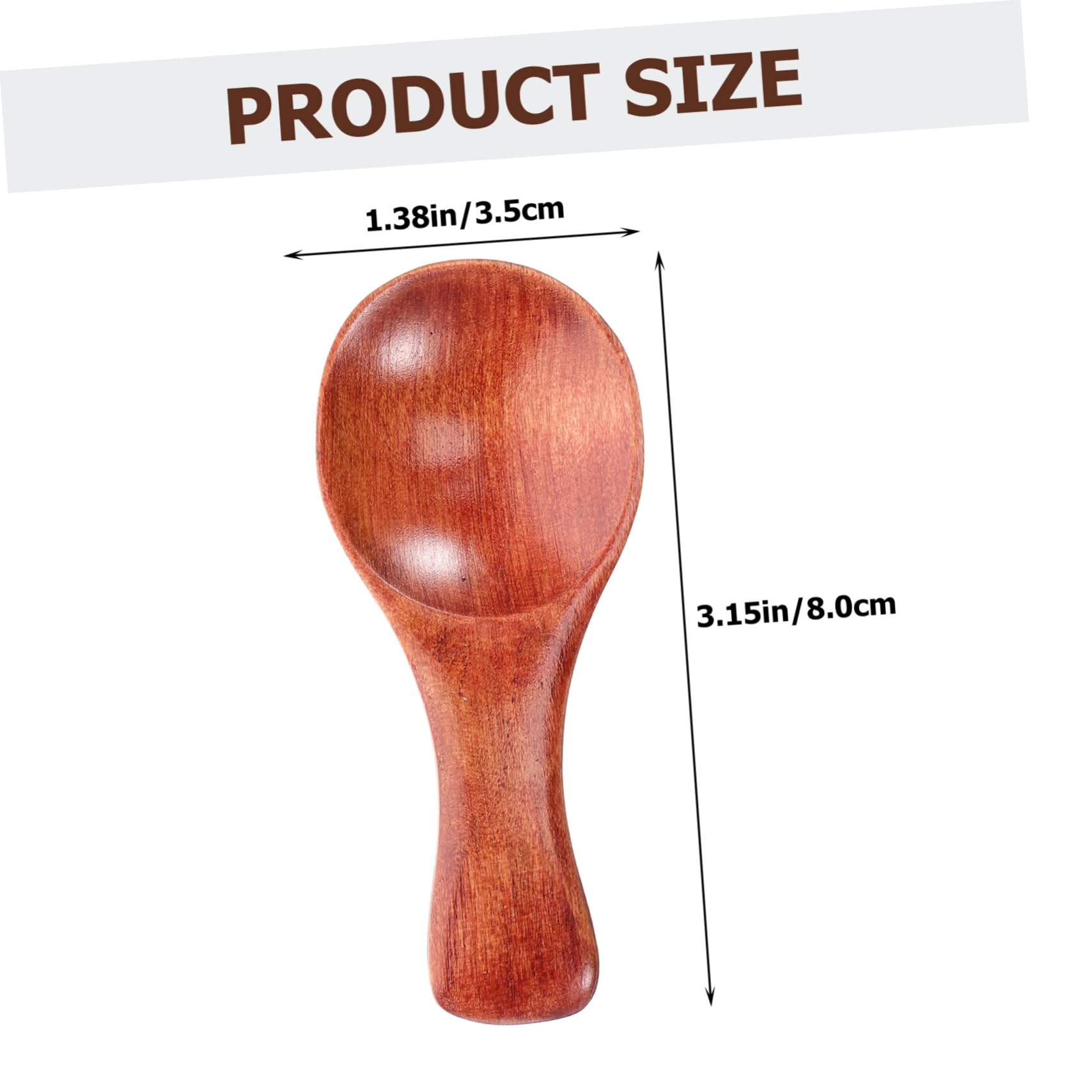 NAMOARLY Mini Wooden Tea Spoons Set 10 Pcs Reusable Spoons for Sugar Salt Honey for Desserts Cooking Short Handle