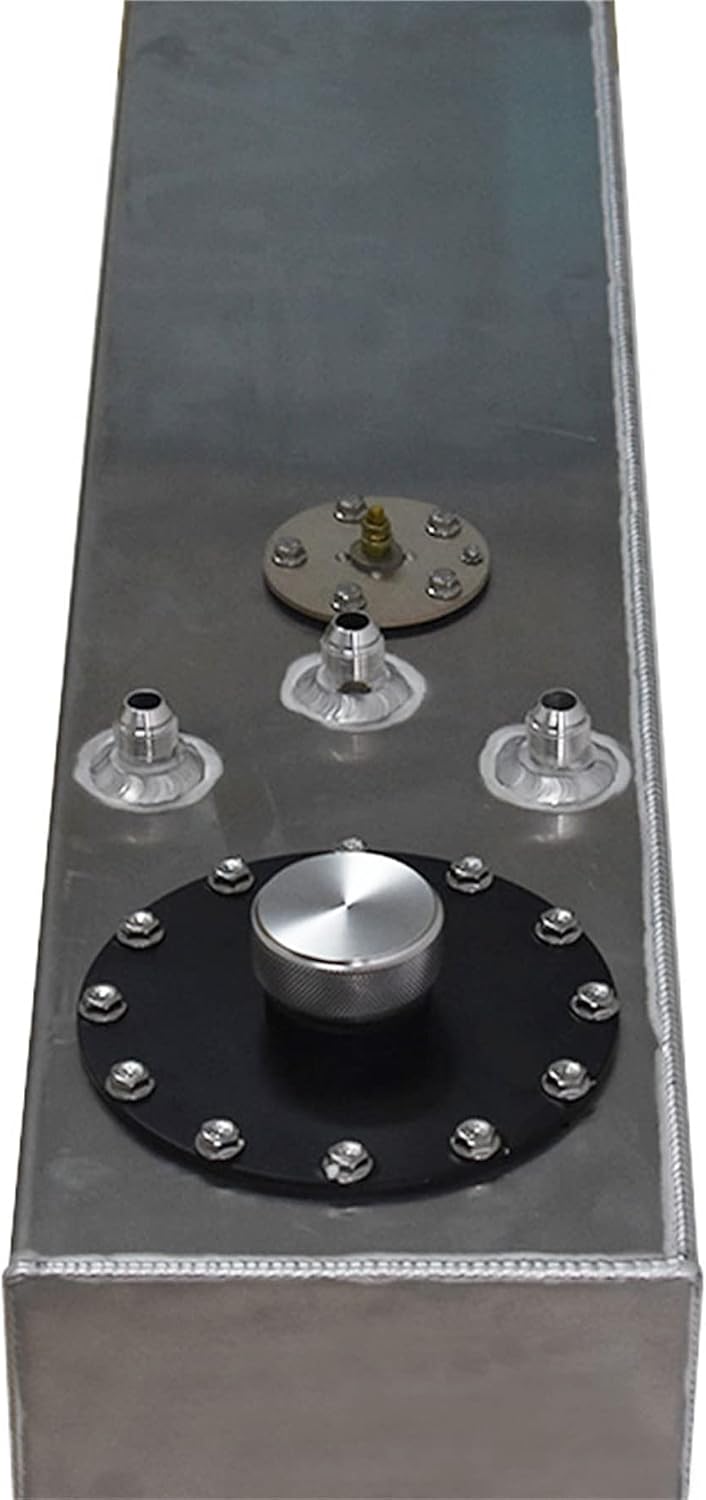 GXYWADY 15 Gallon Slim Aluminum Race / Drift Fuel Cell Gas Tank 57L Silver & Level Sender