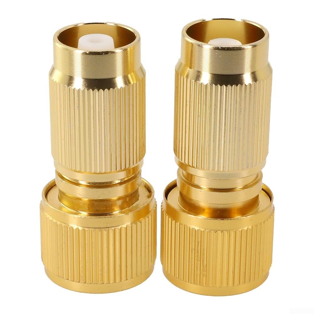 Expandable Hose Repair Adaptor Set, 2 Pieces Colorful Aluminum Alloy Garden Hose Fitting, Brass Hose Connector for Misting Nozzles, Watering Equipment, Car Wash Nozzles, Family Gardening