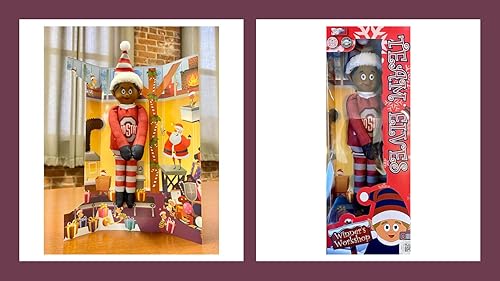 Miniatura 5 de FOCO Ebony NCAA Ohio State University Buckeyes Banco Buddy Shelf Elf  Edición limitada NCAA Team Christmas Elf  Juguete de peluche compañero de