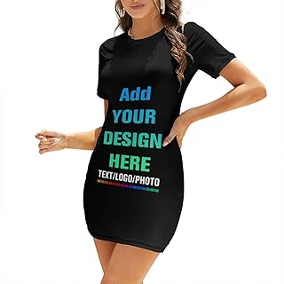 Custom Dresses for Women, Personalized Your Own Casual Dress, Customized Design Image/Text/Photo - Buy now