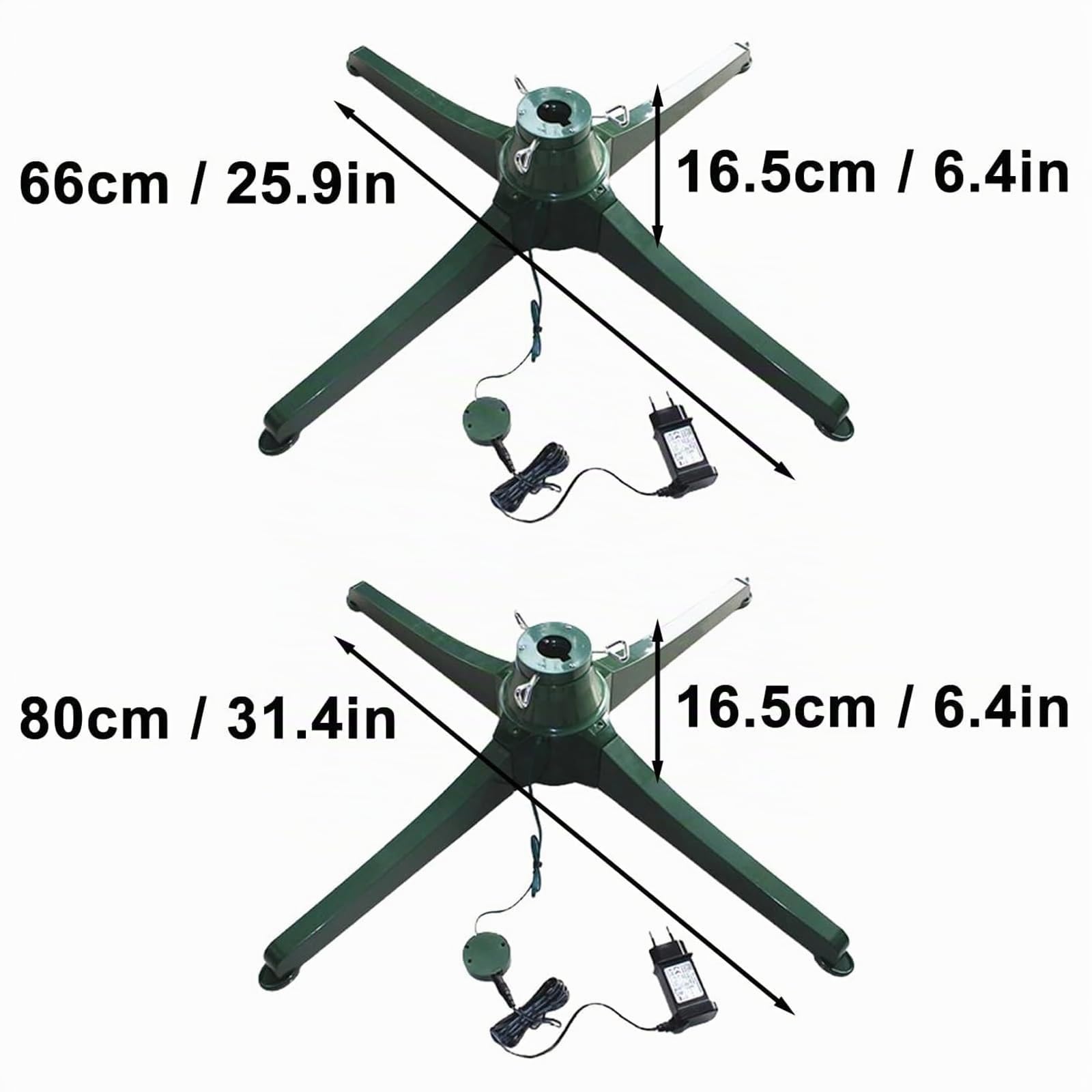Rotating Christmas Tree Stand with Music, Drehbarer Weihnachtsbaumständer mit Musik, 360° drehbarer Christbaumständer, Musikalische rotierende Weihnachtsbaumständer für Party Dekoration (65cm)