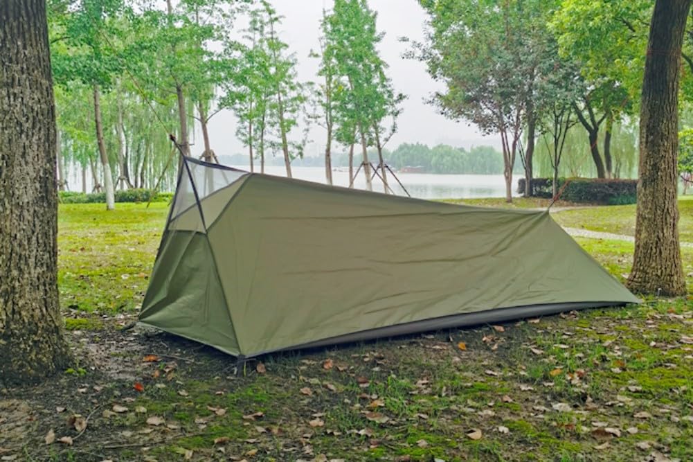 Tente de camping ultra légère pour 1 personne 500 g - Vert - 220 x 70 x 60/35 cm - Tente à lancer pratique pour le trekking et les voyages Tente de camping ultra légère pour 1 personne 500 g - Vert - 220 x 70 x 60/35 cm - Tente à lancer pratique pour le trekking et les voyages