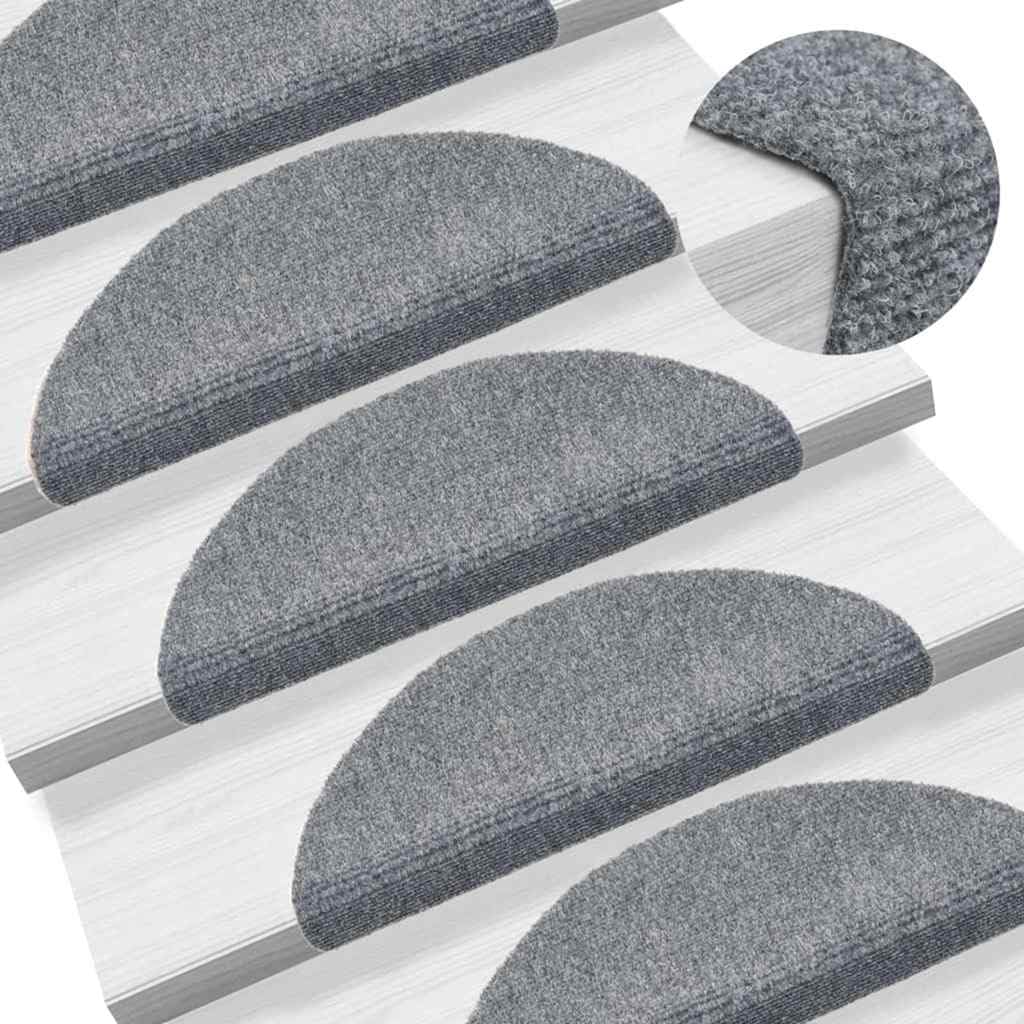 Tidyard Tapis d'escalier Auto-adhésifs 30 pcs Gris Clair 56x17x3 cm, Tapis Escalier Tapis de Sécurité pour Sol Protection, Aînés et Animaux