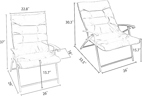 Miniatura 6 de Kozyard Elsa - Juego de 3 muebles de patio al aire libre acolchados y plegables para patio, patio o patio trasero (beige)