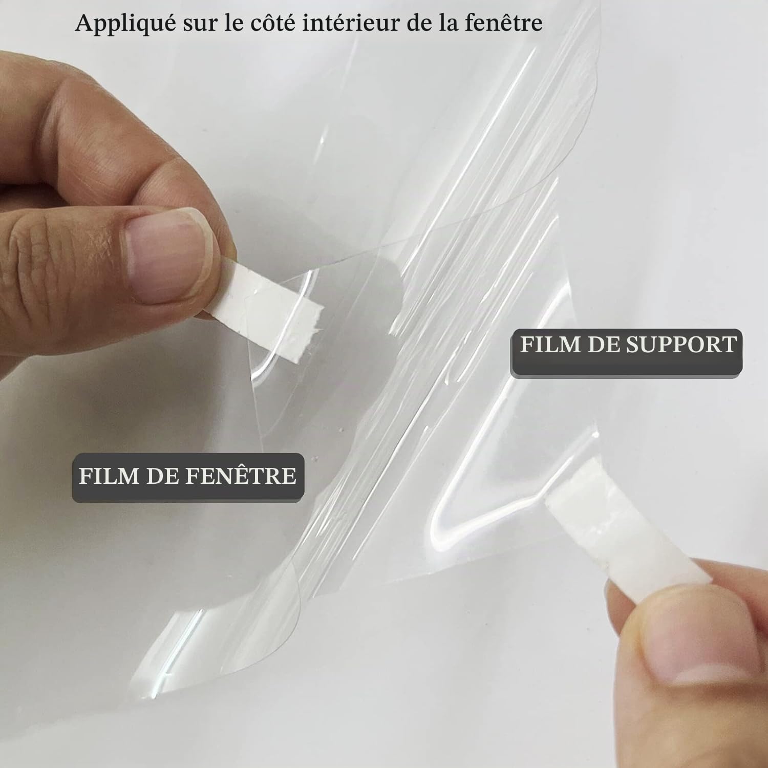 Shackcom Film de Sécurité Auto-Adhésif pour Fenêtre Anti-éclats Film de Vitre Protection de Verre Protection UV Autocollant pour Salle de Bain Bureau Chambre Cuisine – 90x1000cm Transparente