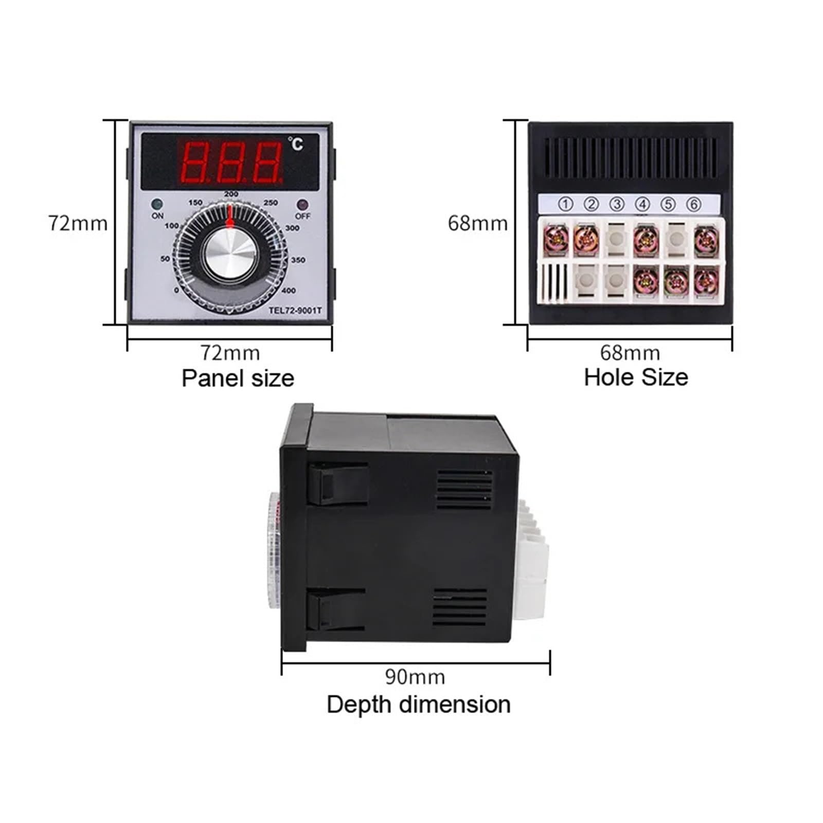 Termostato TEL72-9001T Forno e forno a gas Dedicato 220V/380V Tipo K Relè 10/30A(10A)