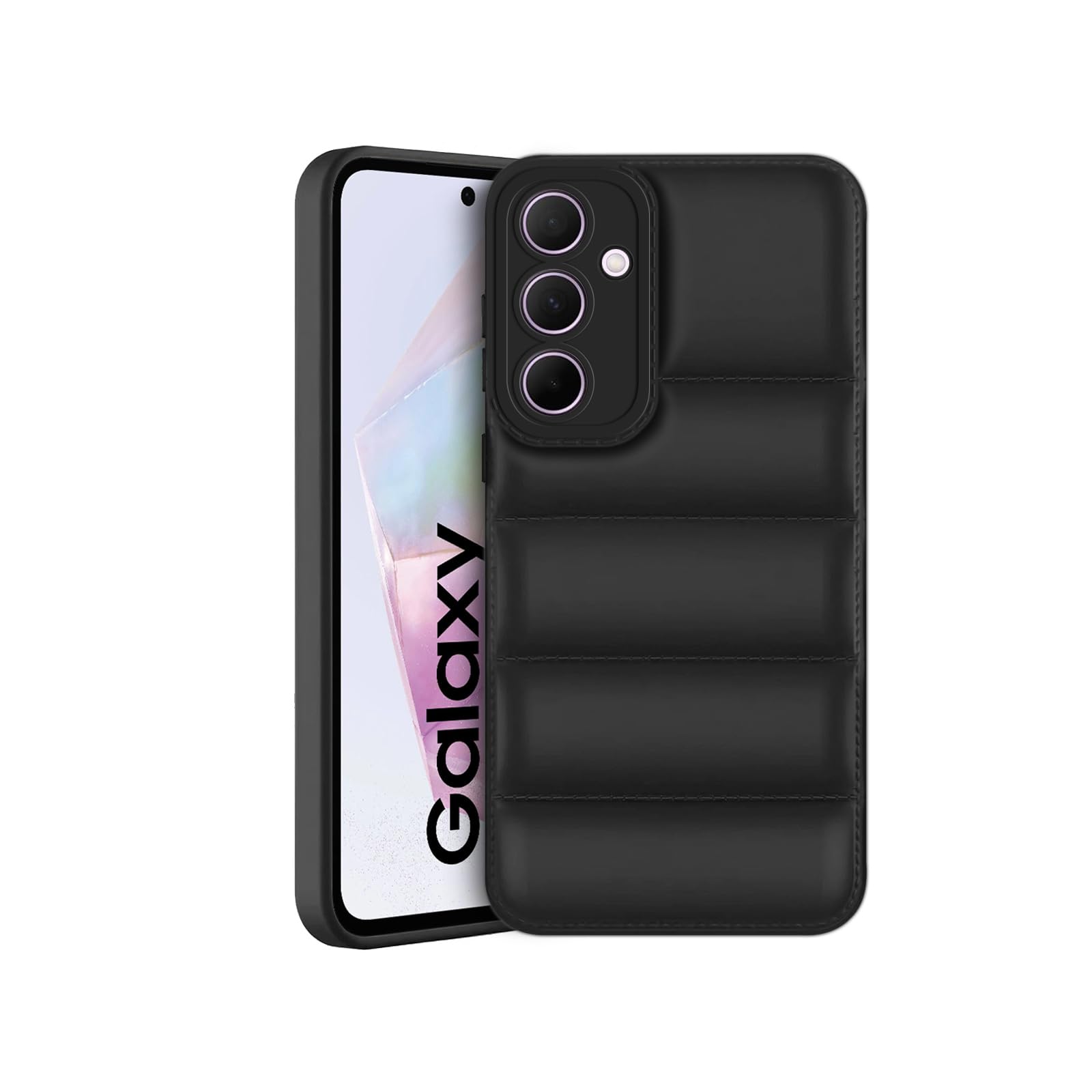 Plus Puffer Case Camera Protection Soft Back Cover for Samsung Galaxy A35 5G - Black (B0D2RSY7L7) Amazon Price History, Amazon Price Tracker