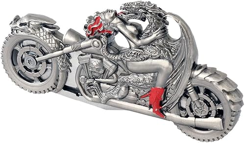 Miniatura 3 de Dragon Riding with Naked Girl Chopper - Cuchillo plegable con mango de metal para motocicleta