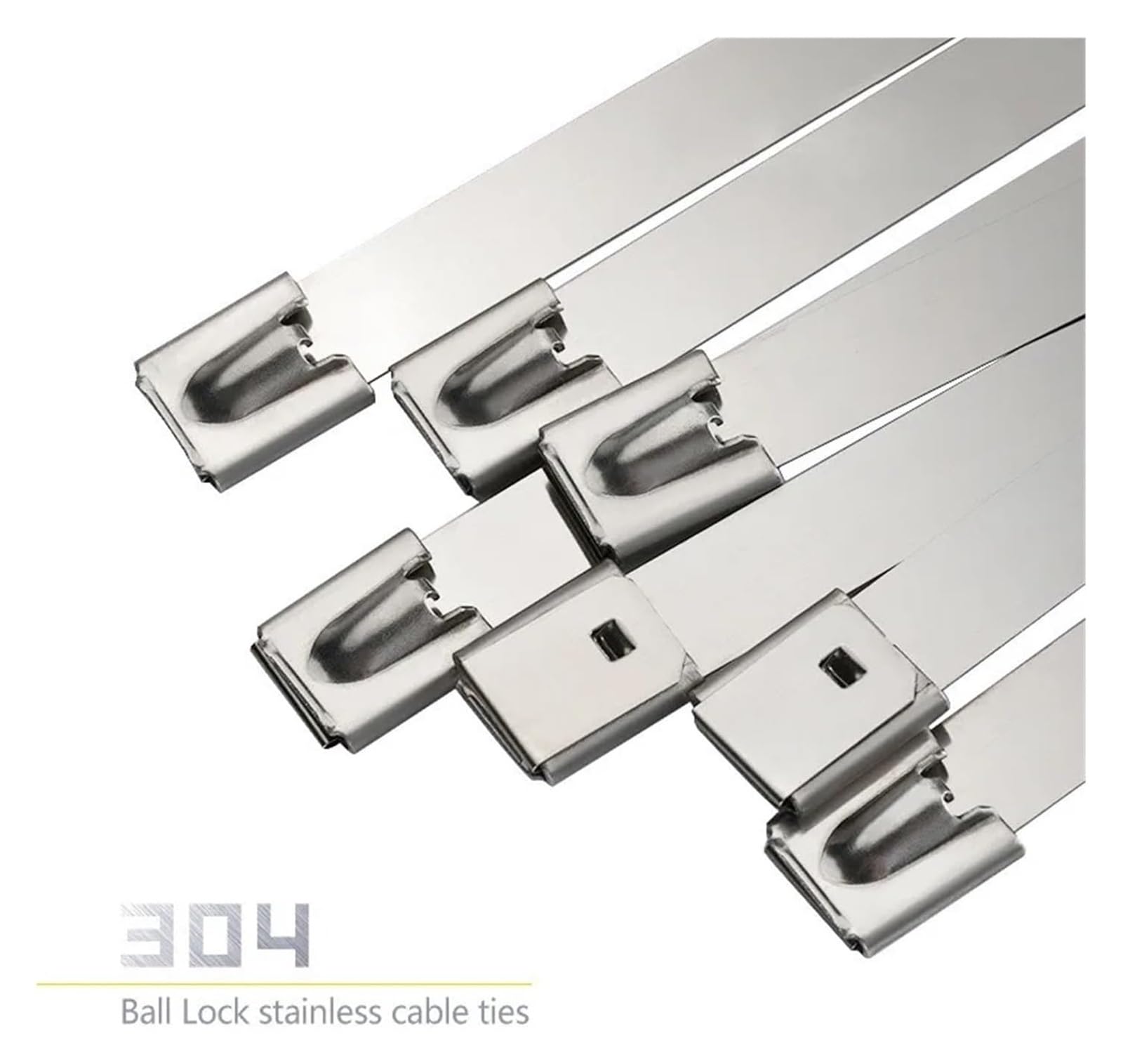 100 Szt. Metalowych Opasek Zaciskowych, Szerokość 4,6-19 mm, Długość 100-1500 mm, Opaski Zaciskowe Ze Stali Nierdzewnej 304, Wytrzymałe, Do Wiązania, Ogrodnictwa, Na Zewnątrz(7.9x700mm)