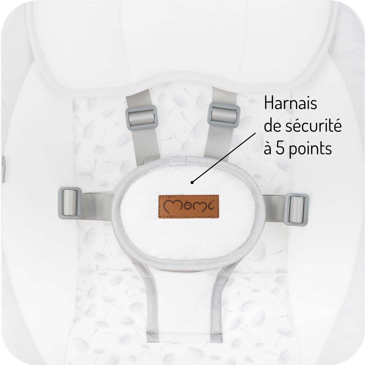 MoMi KENANI Transat balancelle jusqu’à 9 kg, pliable, télécommande et Bluetooth pour smartphone, alimentation piles et secteur, harnais de sécurité 5 points, pare-soleil, moustiquaire