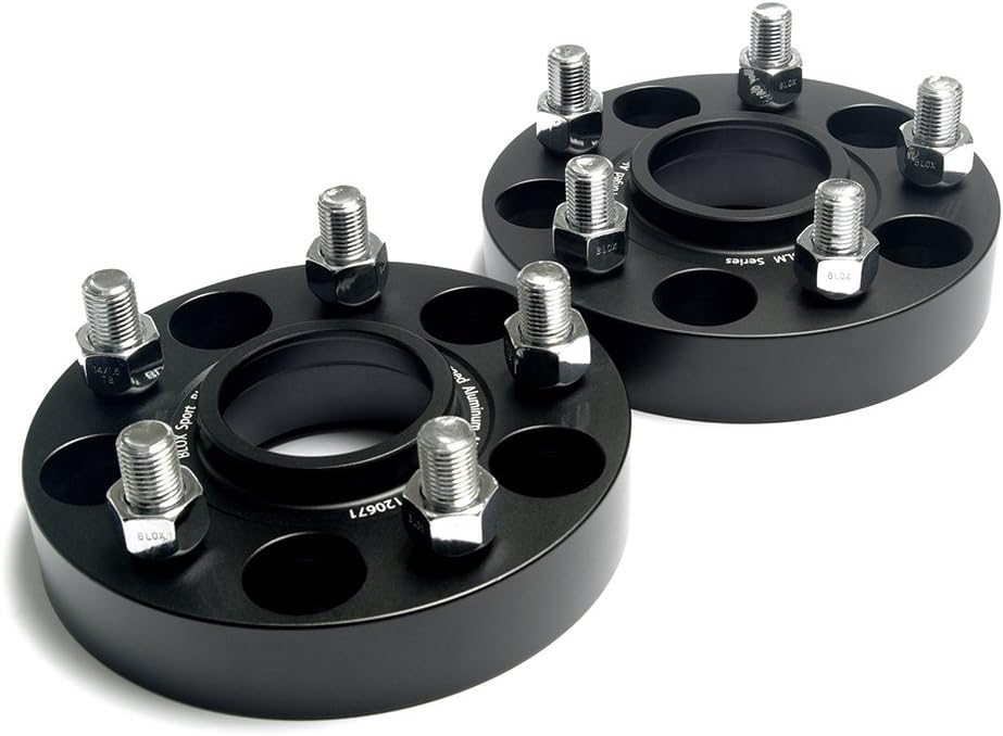2Pc 35mm Aluminum Hubcentric Wheel spacers 5x120 CB67.1 for Chevrolet Camaro V VI 2010-2017 Forged 6061T6 Black Anodized