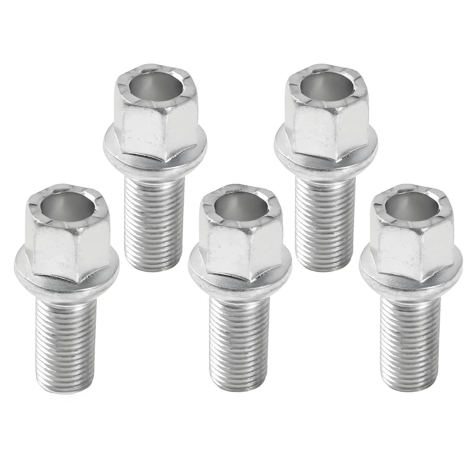 YYSG 8D0601139D WHT002437 M14-1.5 Replacement Wheel Bolt for Front or Rear Side,for Jetta Passat CC Golf Touareg Beetle,for Audi A3 A4 A5 A6 A7 Quattro A8(5 Pcs)