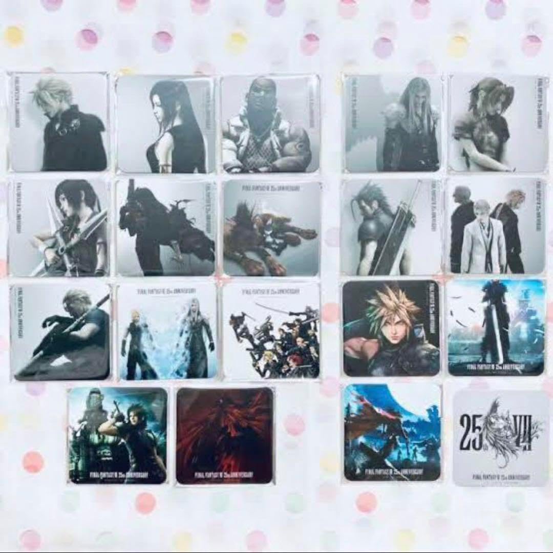 ファイナルファンタジー7 スクエニカフェ　コースター クラウド 25周年 ff7 全19種コンプFF7 25周年 スクエニカフェ 特典コースター クラウド