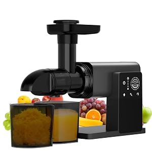 Juicer Machines Cold Press Juicer Machine with LED Smart Touch Screen 2 Speed Modes for Fruit and Vegetable