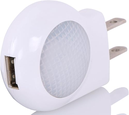 Miniatura 3 de Paquete de 2 luces LED de 0.7W para viajar, luz nocturna con cargador de pared USB, 0.70watts