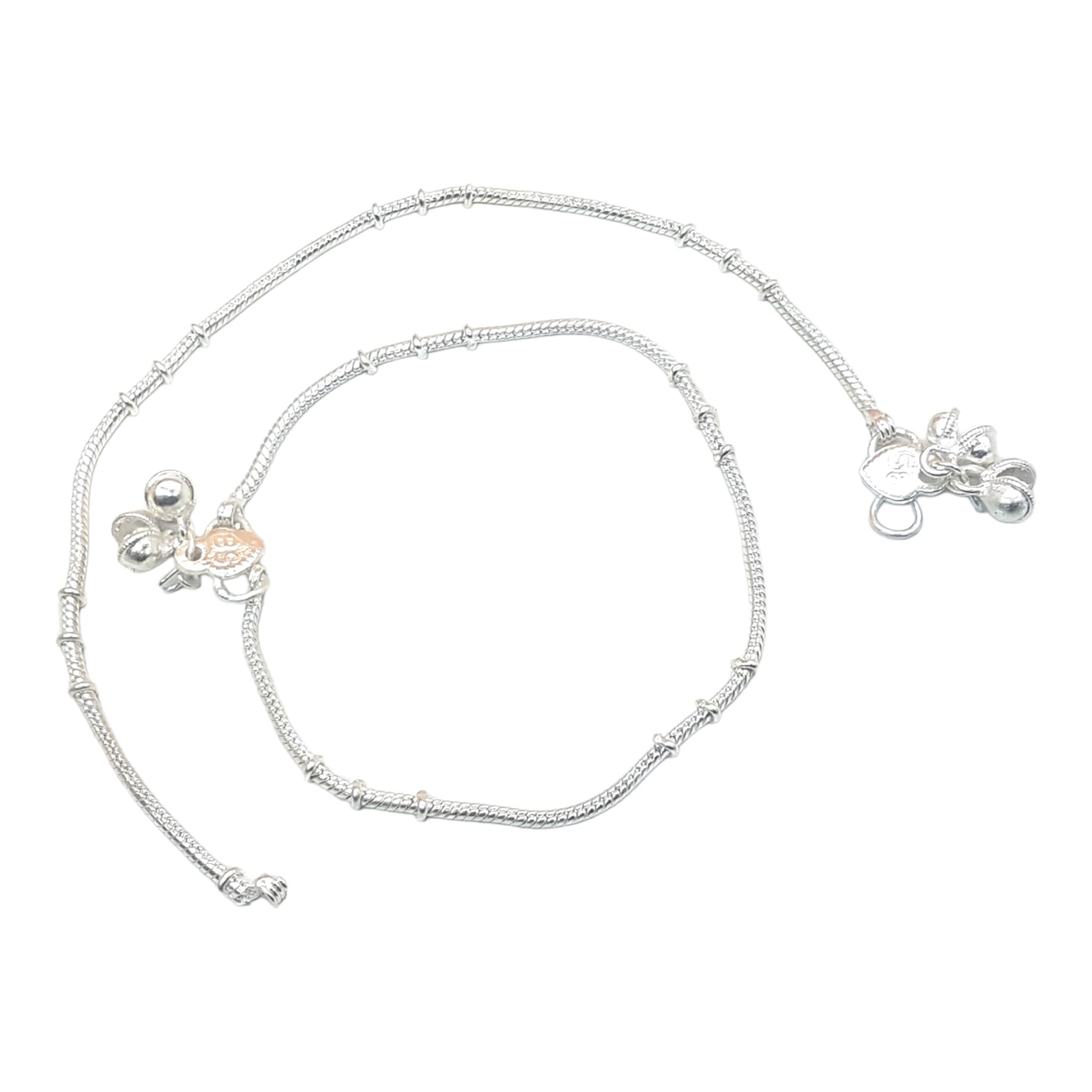 Silver Plating White Metal Payal Indian Traditional Ethnic Fashion Imitation Jewellery Foot Chain Alloy Anklet for Girls and Women Stainless Steel Anklet (B0CG2FVR16) Amazon Price History, Amazon Price Tracker