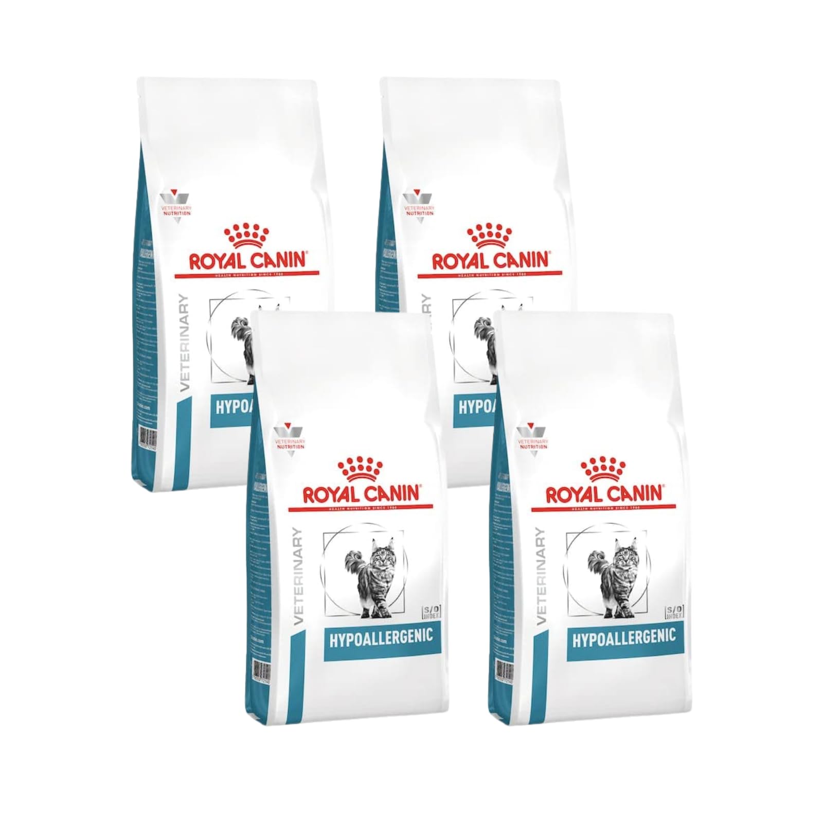 Royal Canin Vétérinaire Hypoallergénique | Pack de 4 | 4 x 400g | Aliment diététique Complet pour Chats Adultes | pour réduire Les Allergies et Les symptômes d’intolérance aux nutriments