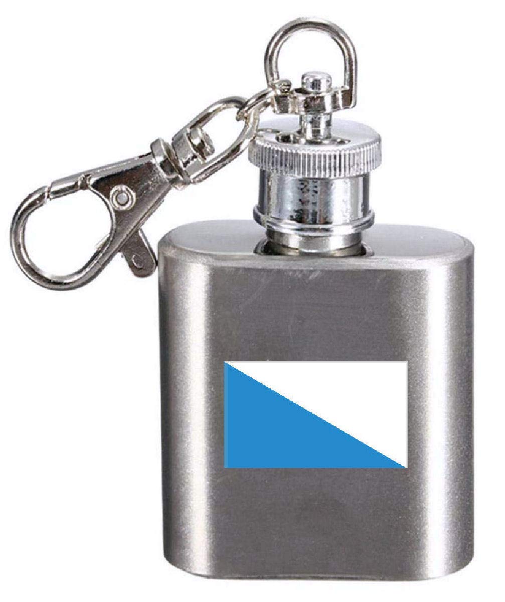Flasque porte-clés gravé drapeau Suisse Zurich en acier inoxydable